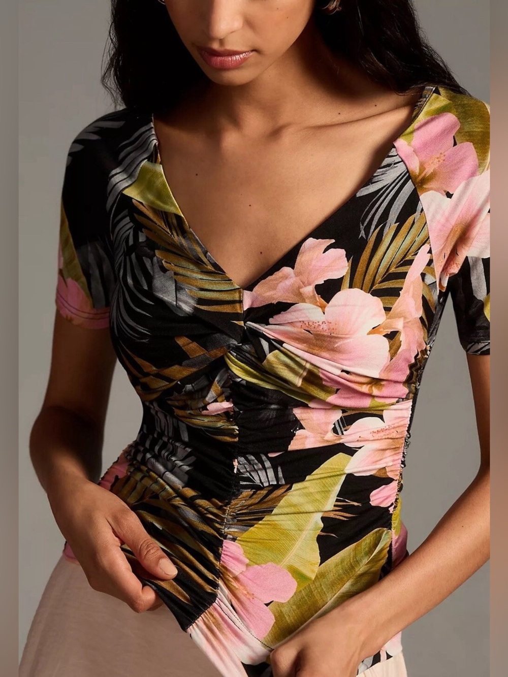 Favorite Daughter NEW “Bad decisions” floral top